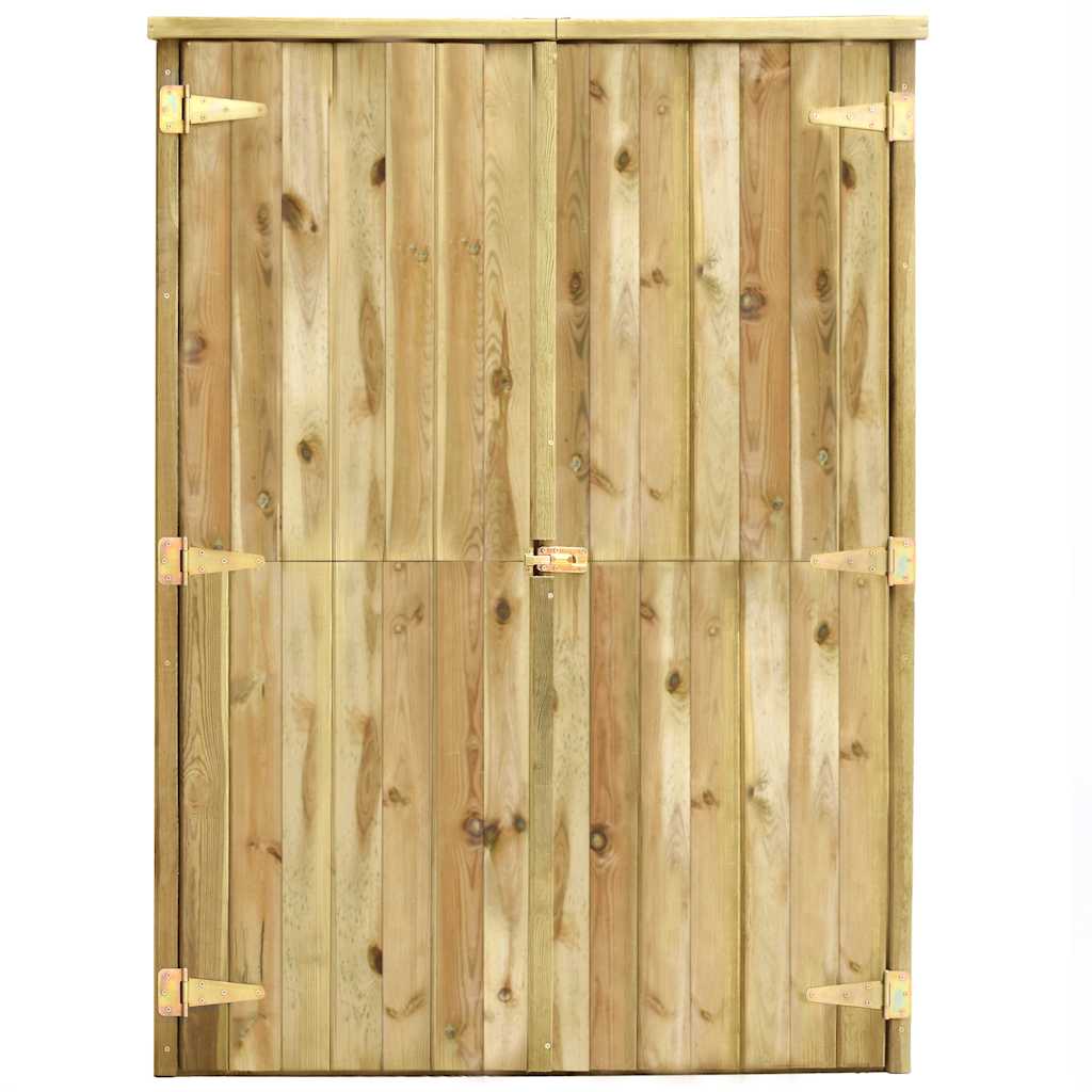 Rimessa Attrezzi da Giardino 123x50x171cm in Pino Impregnato