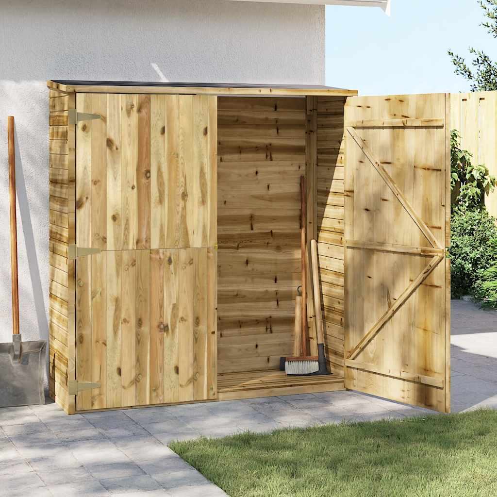 Rimessa Attrezzi da Giardino 163x50x171 cm in Pino Impregnato