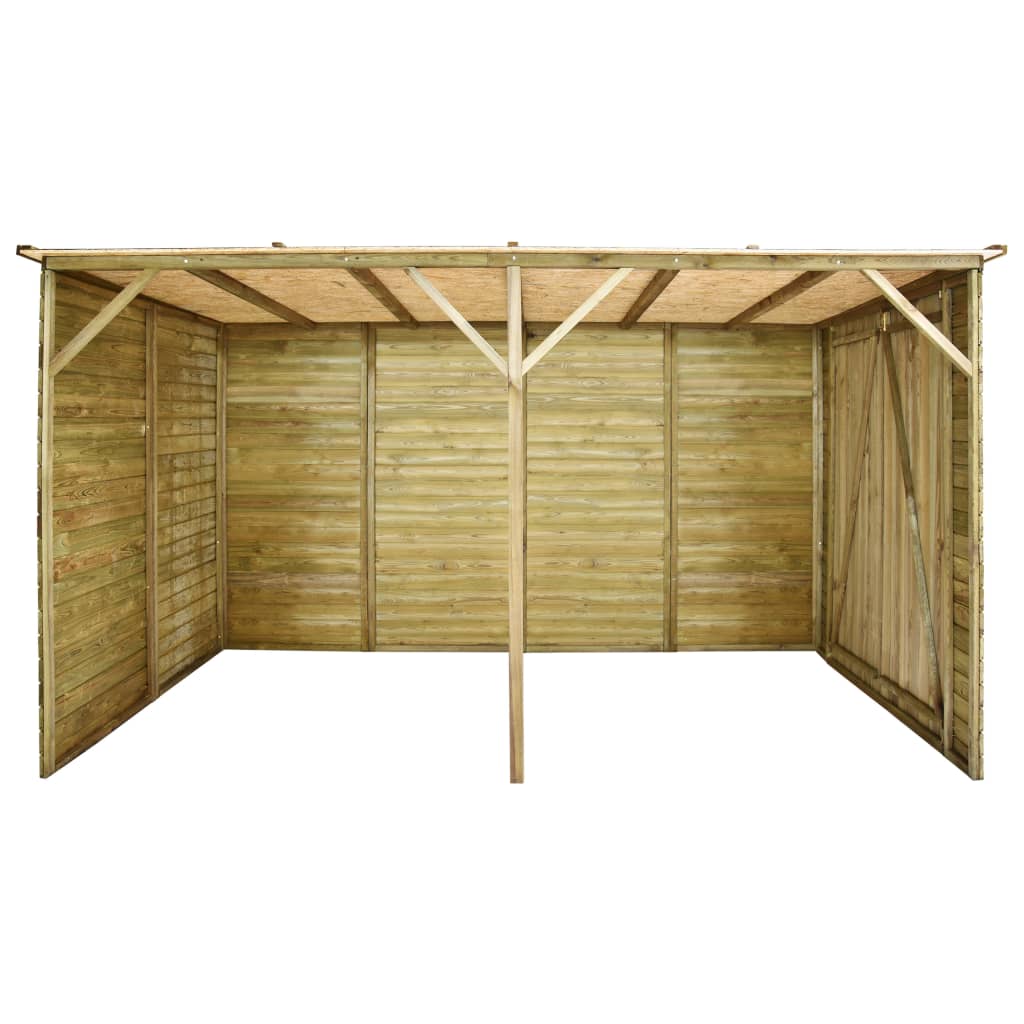Rimessa Attrezzi da Giardino 315x159x178 cm in Pino Impregnato