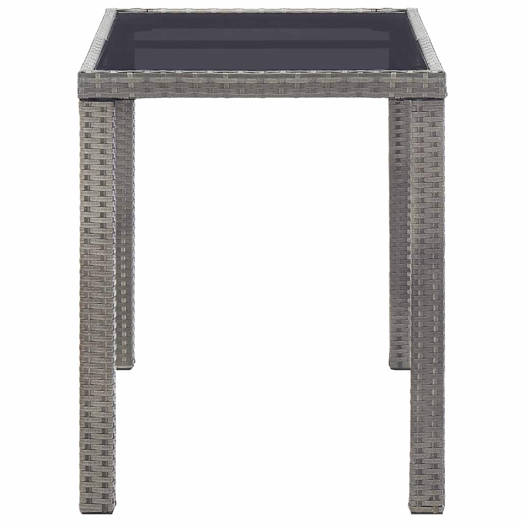 Tavolo da Giardino Antracite 123x60x74 cm in Polyrattan