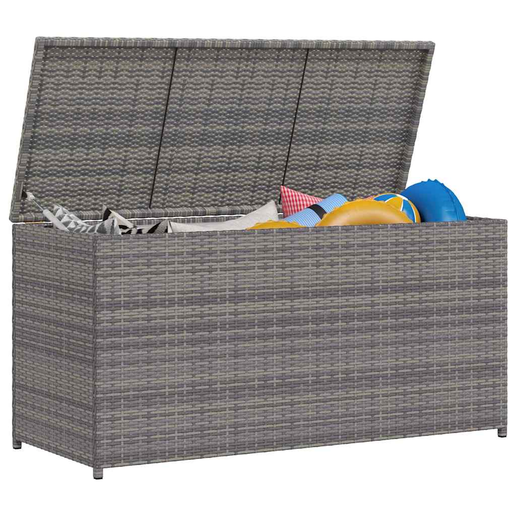 Baule da Giardino Grigio 120x50x60 cm in Polyrattan