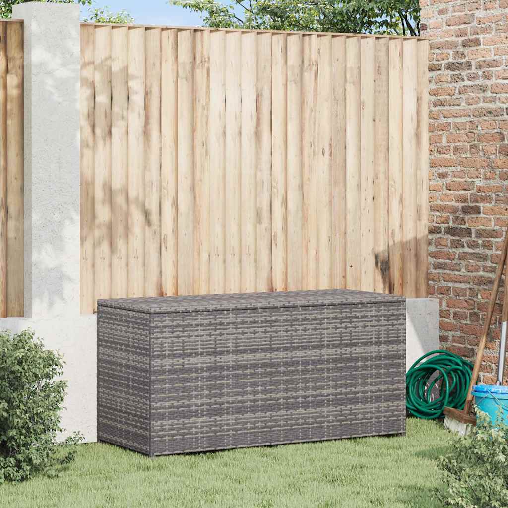 Baule da Giardino Grigio 120x50x60 cm in Polyrattan