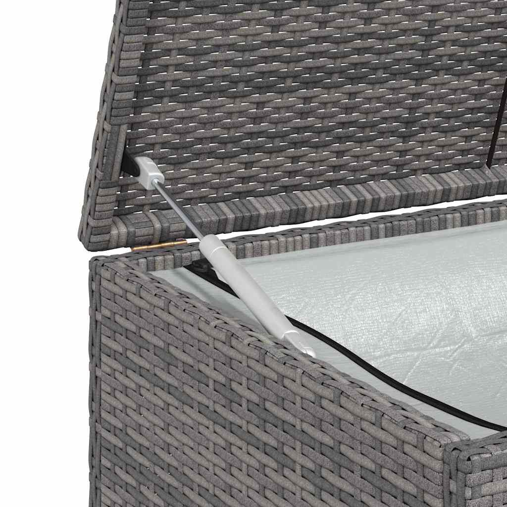 Baule da Giardino Grigio 120x50x60 cm in Polyrattan