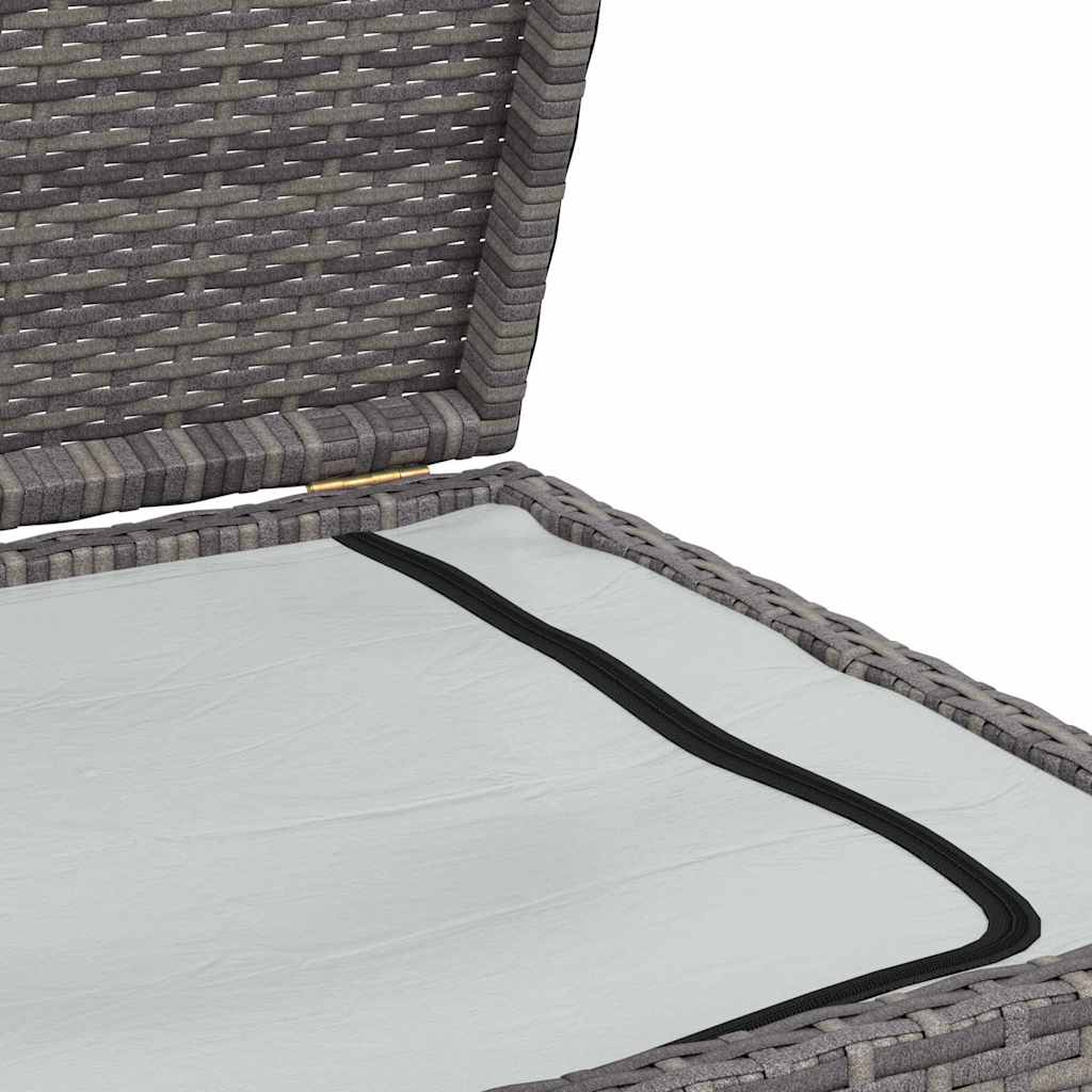 Baule da Giardino Grigio 120x50x60 cm in Polyrattan