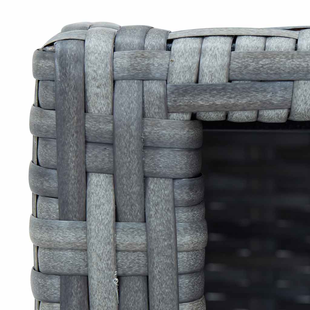 Scalino per Spa Grigio in Polyrattan 92x45x25 cm