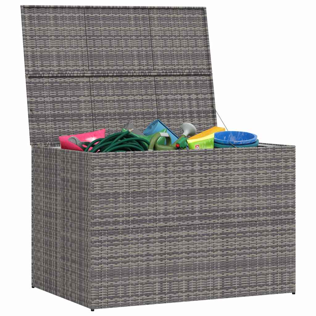 Baule da Giardino Grigio 150x100x100 cm in Polyrattan
