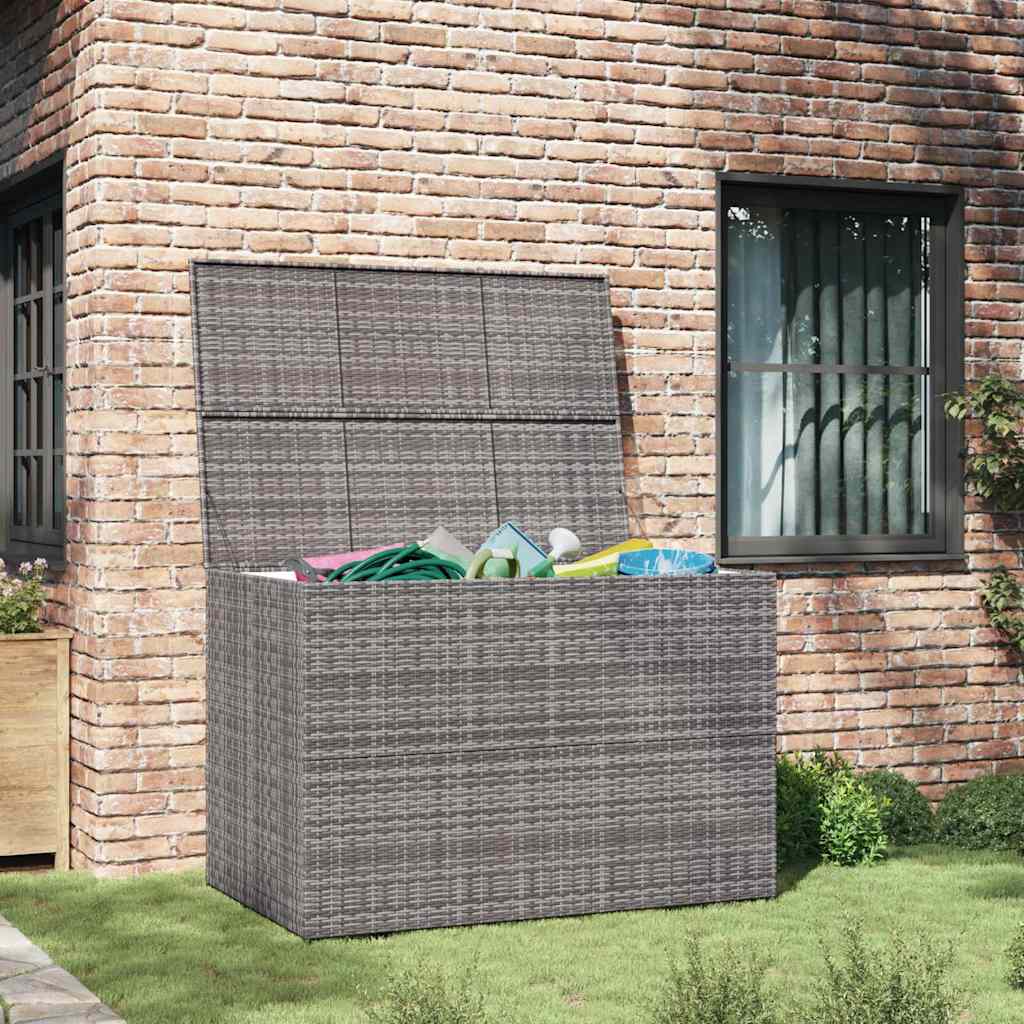 Baule da Giardino Grigio 150x100x100 cm in Polyrattan