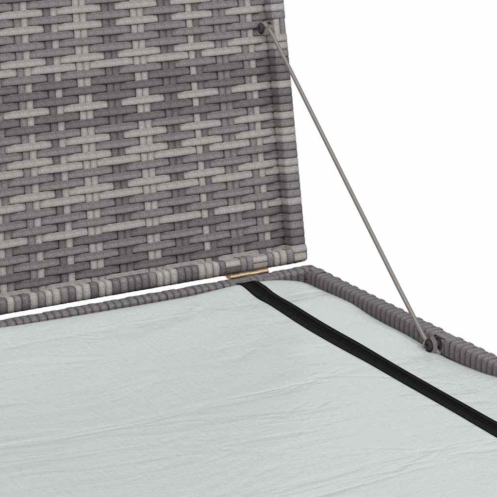 Baule da Giardino Grigio 150x100x100 cm in Polyrattan