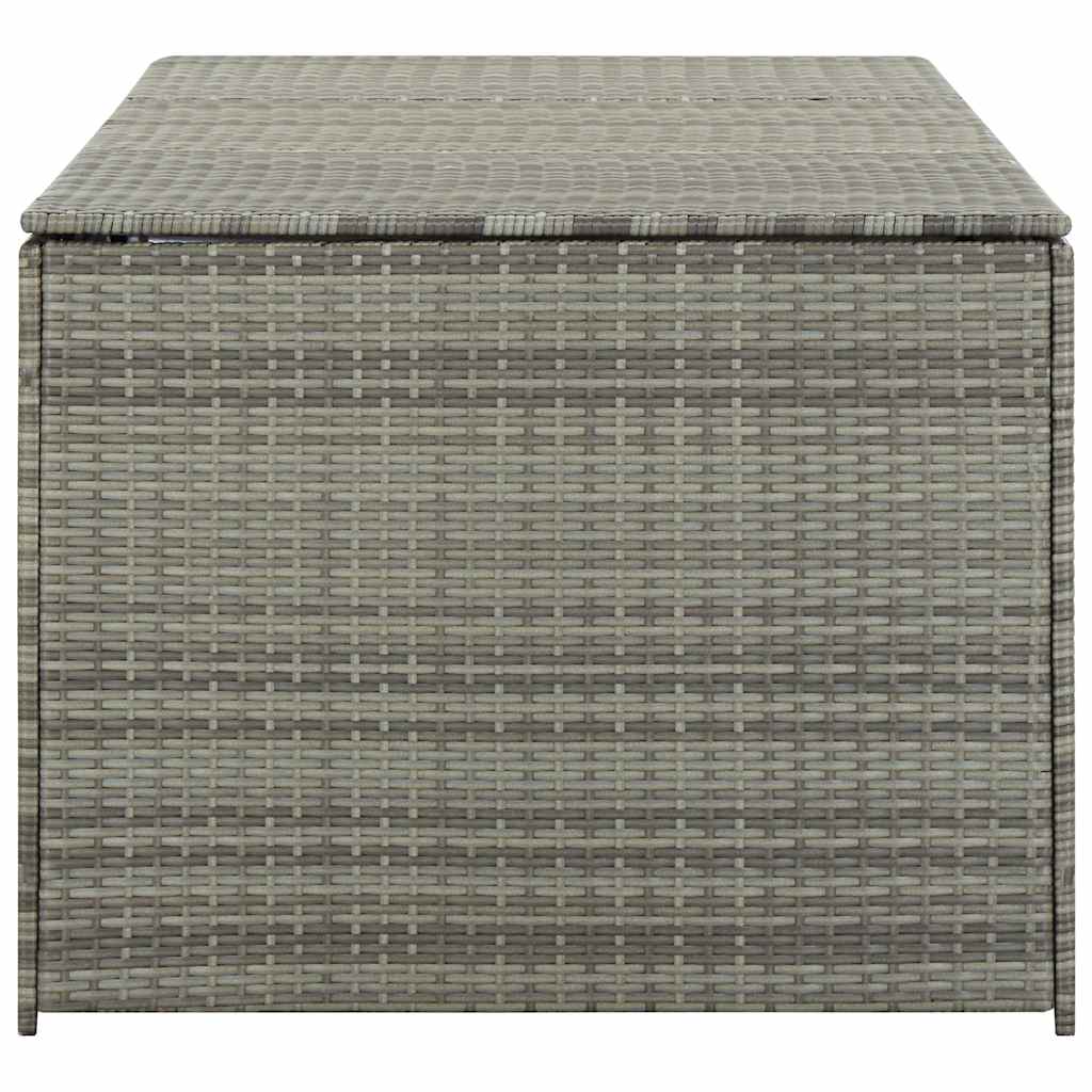 Baule da Giardino in Polyrattan 180x90x70 cm Grigio