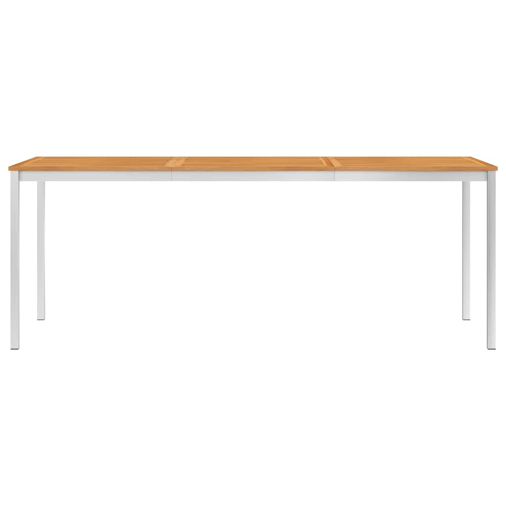 Tavolo da Pranzo Giardino 200x100x75 cm Acacia e Acciaio Inox