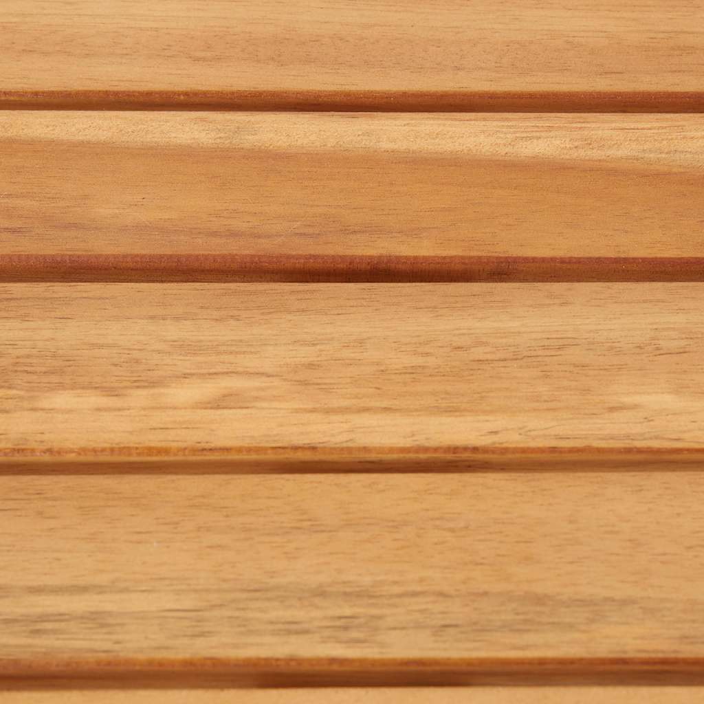 Tavolo da Bar 160x60x105 cm in Legno di Acacia e Acciaio Inox