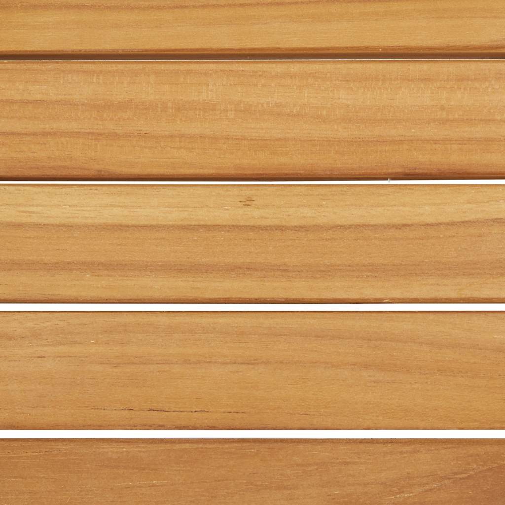 Lettino Prendisole in Legno Massello di Teak e Acciaio Inox