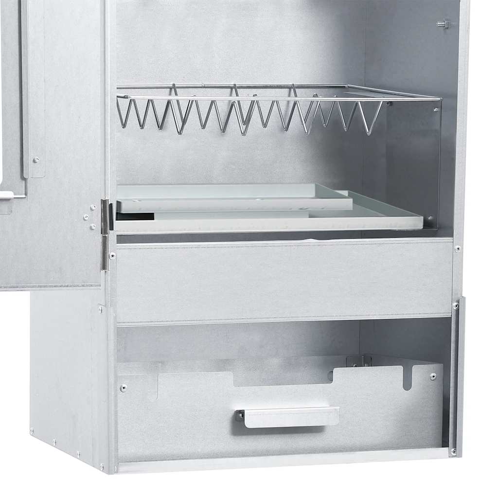 Affumicatore verticale acciaio zincato con termometro, 44,5x29x83 cm