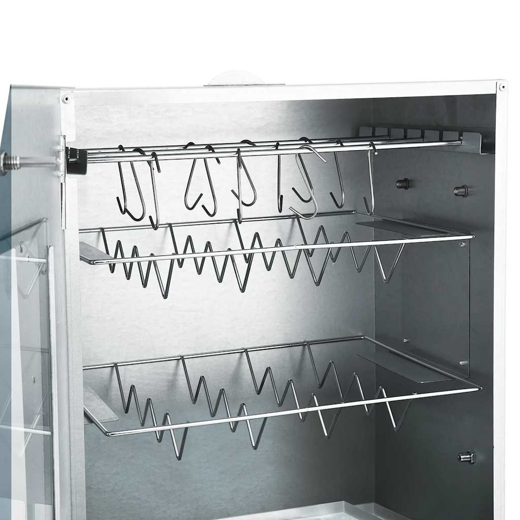 Affumicatore verticale acciaio zincato con termometro, 44,5x29x83 cm