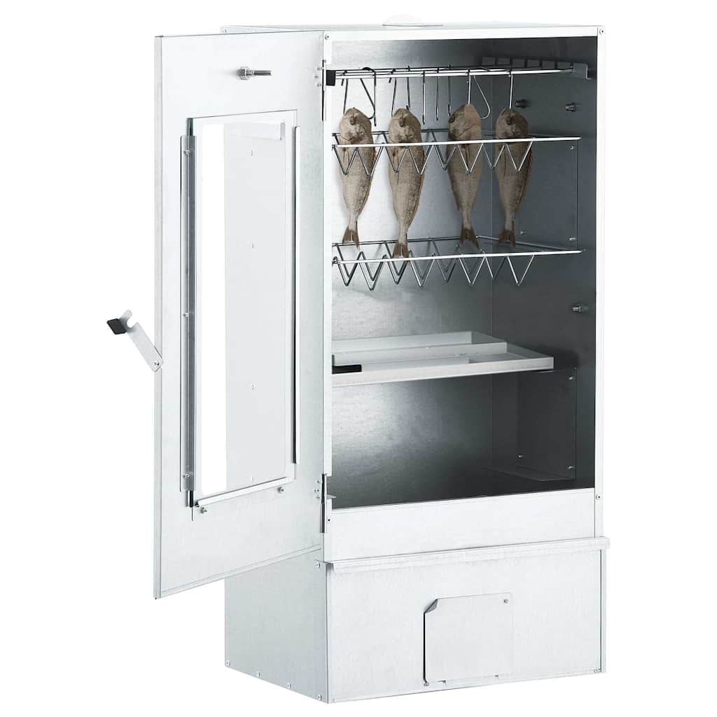 Affumicatore verticale acciaio zincato con termometro, 44,5x29x83 cm