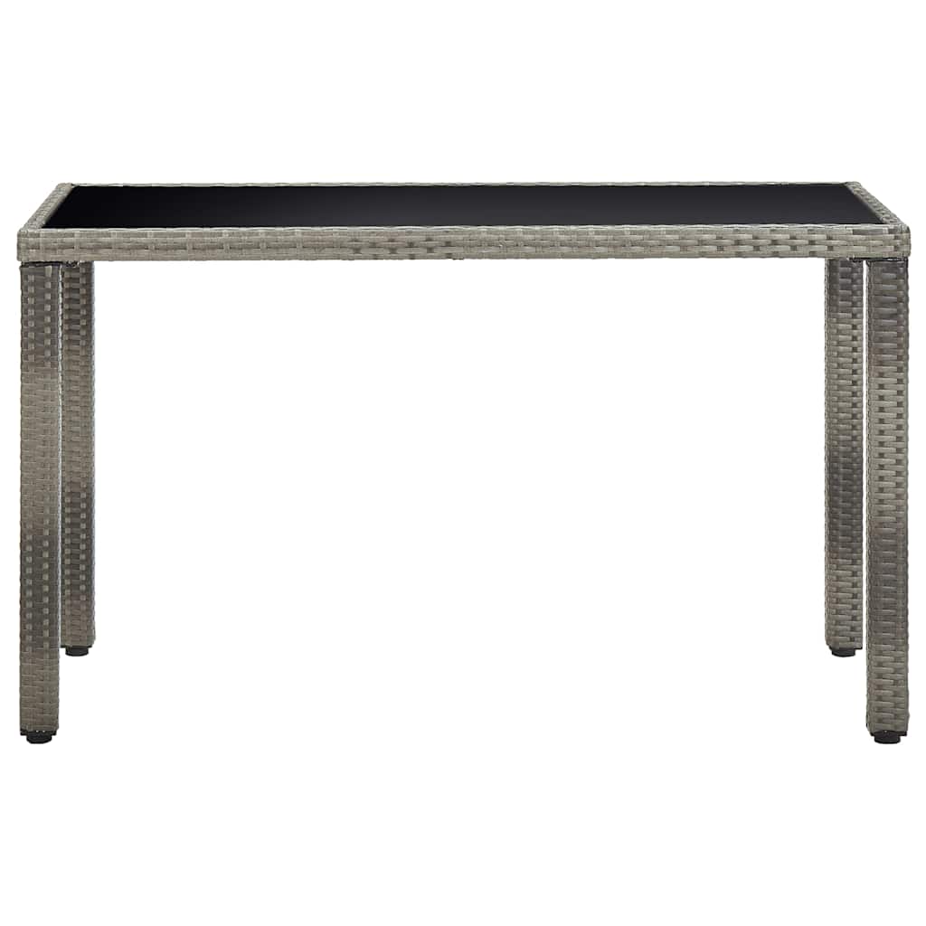 Set da Pranzo da Giardino 5 pz con Cuscini in Polyrattan Grigio