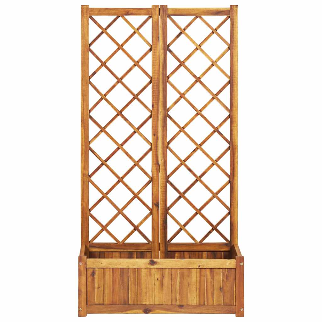 Letto Rialzato con Graticcio 80x38x150 cm in Massello di Acacia