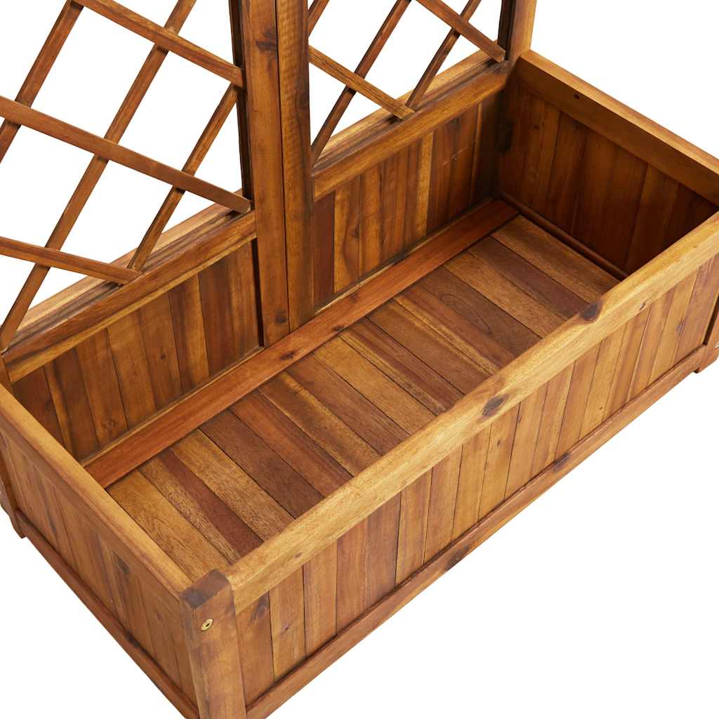 Letto Rialzato con Graticcio 80x38x150 cm in Massello di Acacia