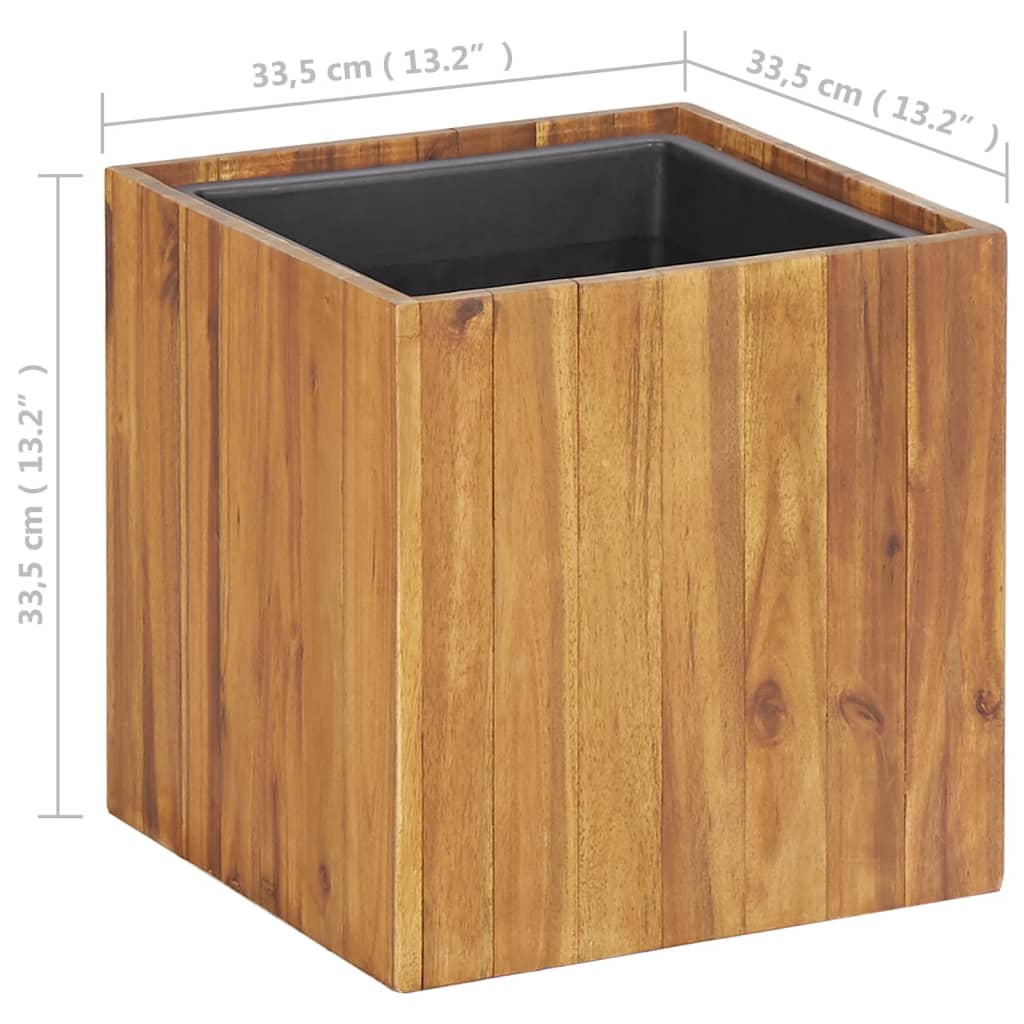 Letto Rialzato da Giardino 33,5x33,5x33,5cm Massello di Acacia