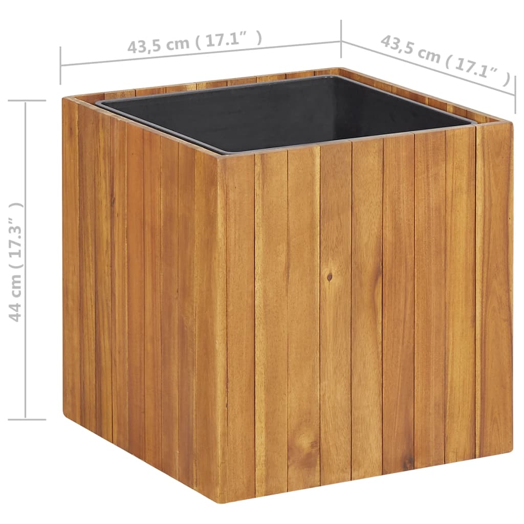 Letto Rialzato da Giardino 43,5x43,5x44 cm Massello di Acacia