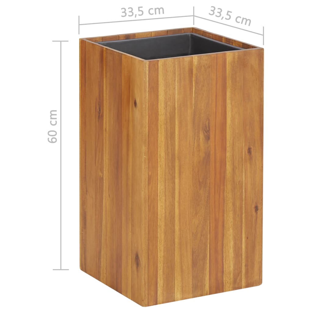 Letto Rialzato da Giardino 33,5x33,5x60 cm Massello di Acacia