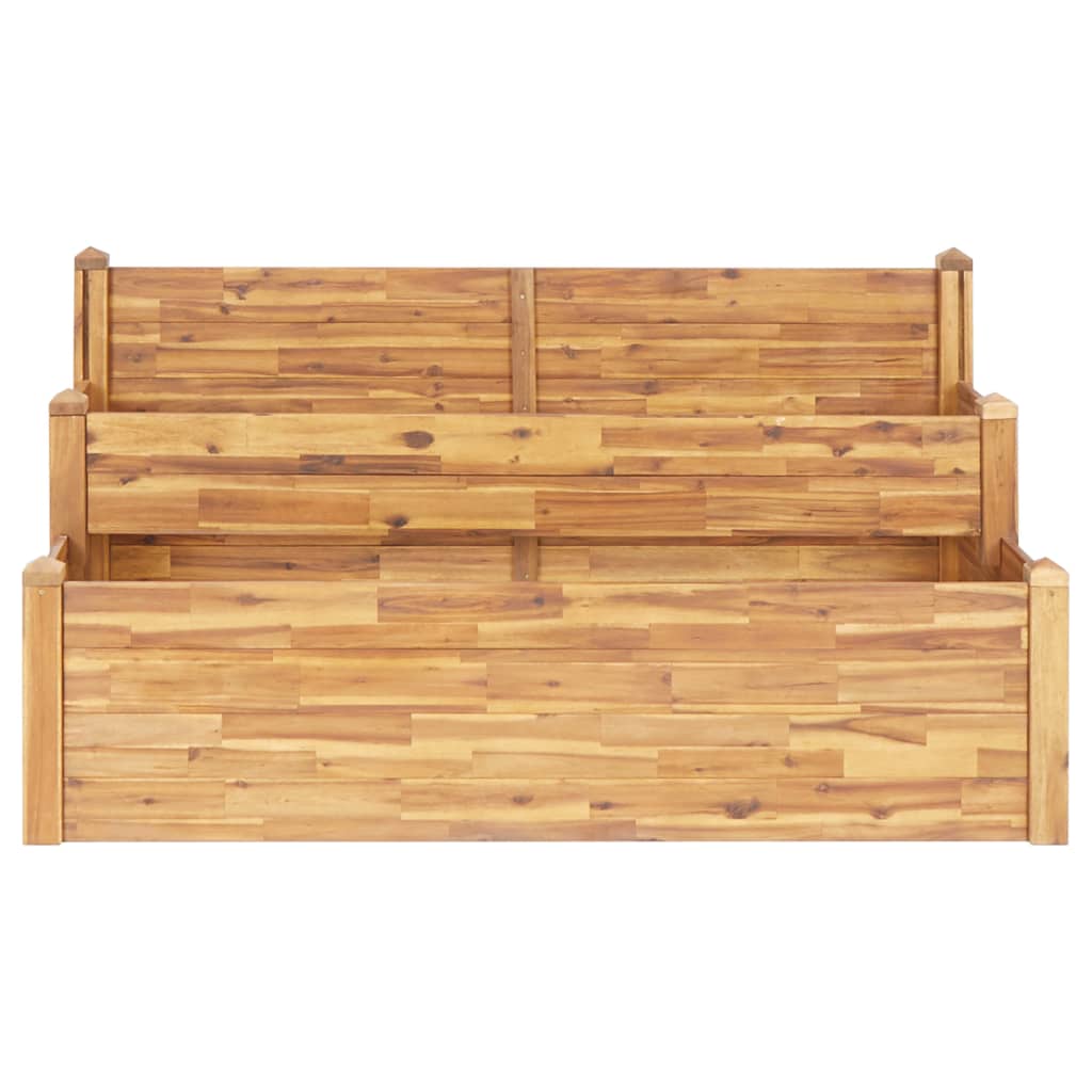Fioriera da Giardino a 2 Livelli 160x75x84cm Massello di Acacia