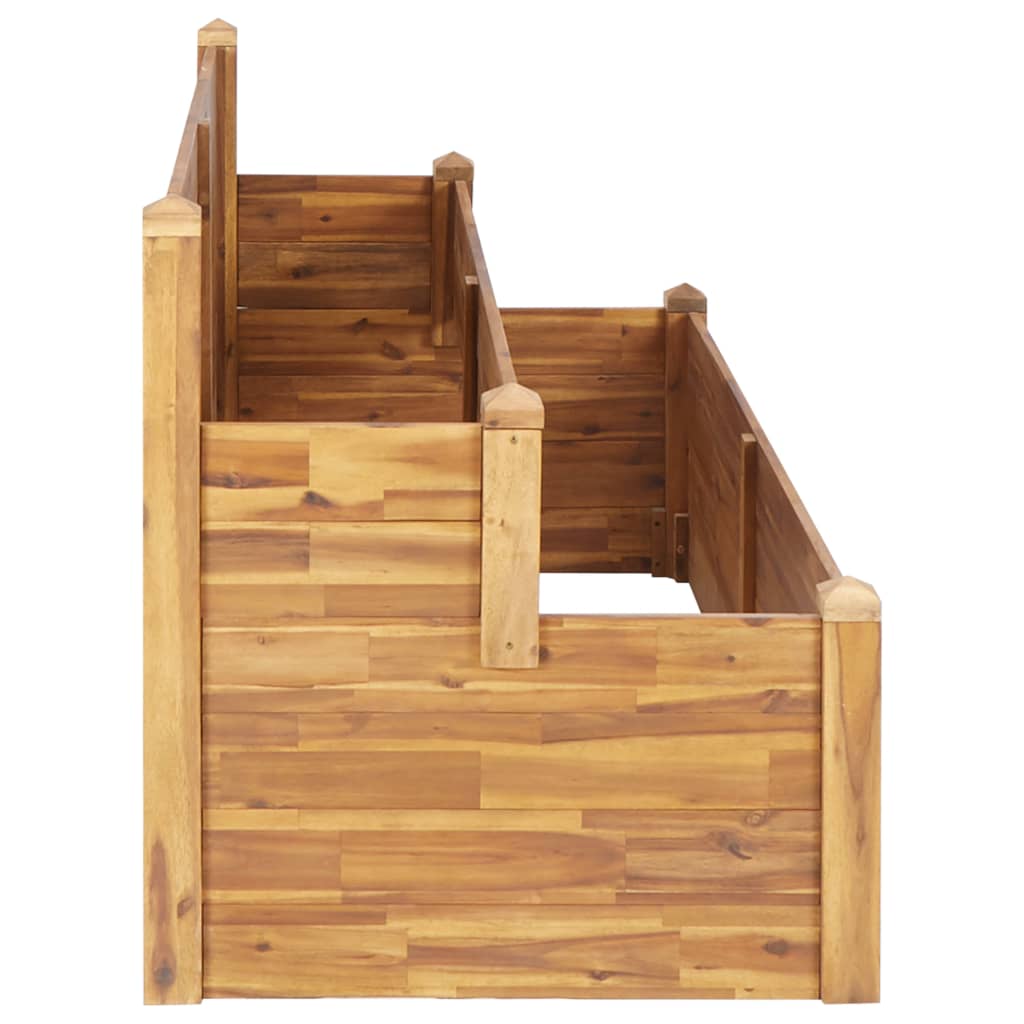 Fioriera da Giardino a 2 Livelli 160x75x84cm Massello di Acacia