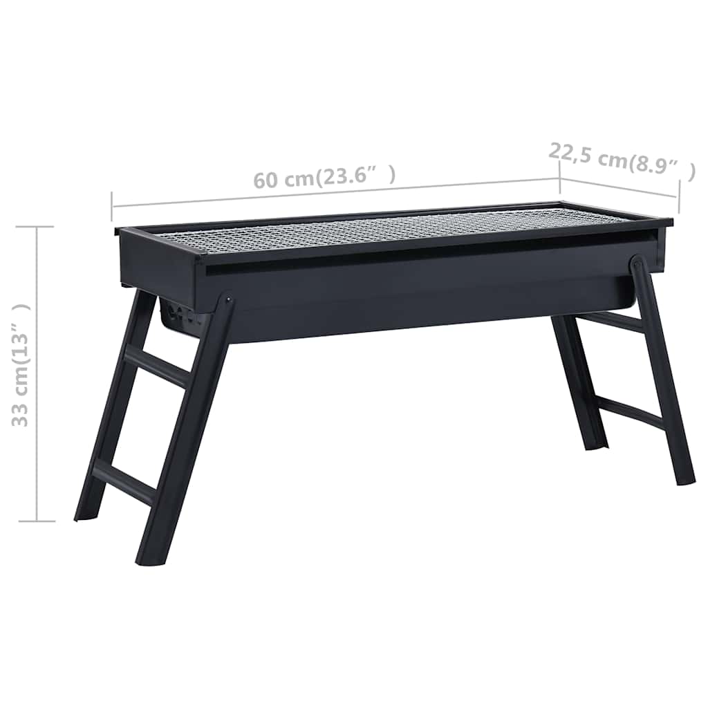 Griglia Barbecue da Campeggio Portatile 60x22,5x33cm