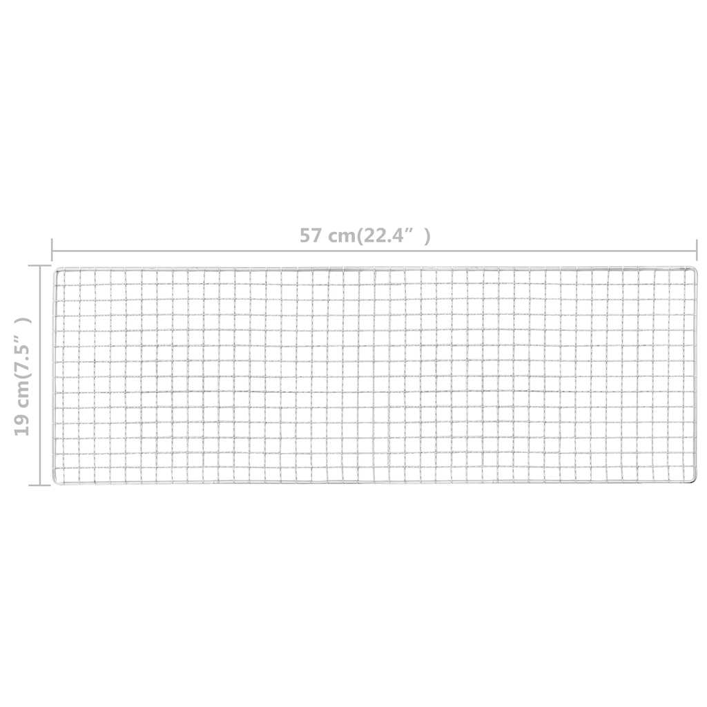 Griglia Barbecue da Campeggio Portatile 60x22,5x33cm