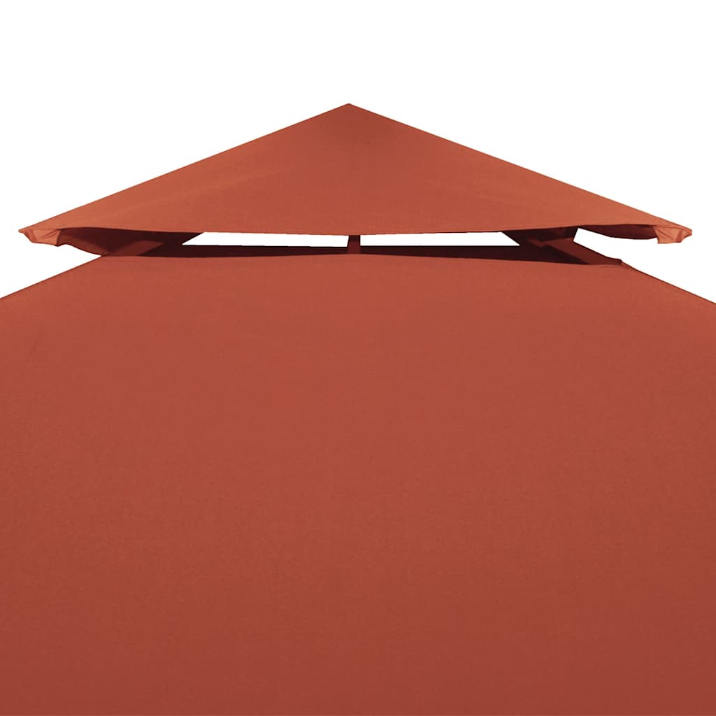 Copertura Superiore Gazebo a 2 Strati 310g/m² 4x3m Terracotta