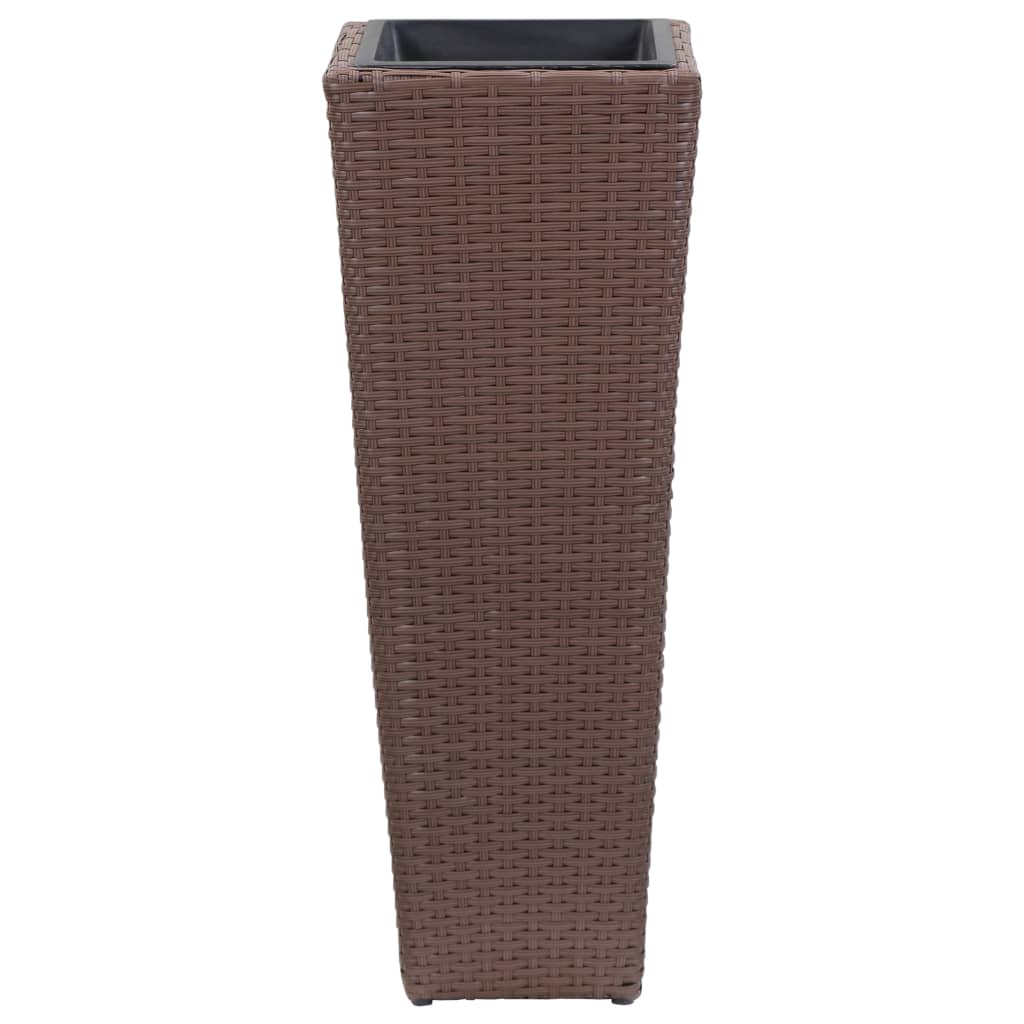 Letto Rialzato da Giardino 30x30x80 cm in Polyrattan Marrone