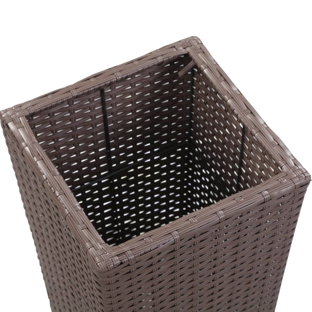 Letto Rialzato da Giardino 30x30x80 cm in Polyrattan Marrone
