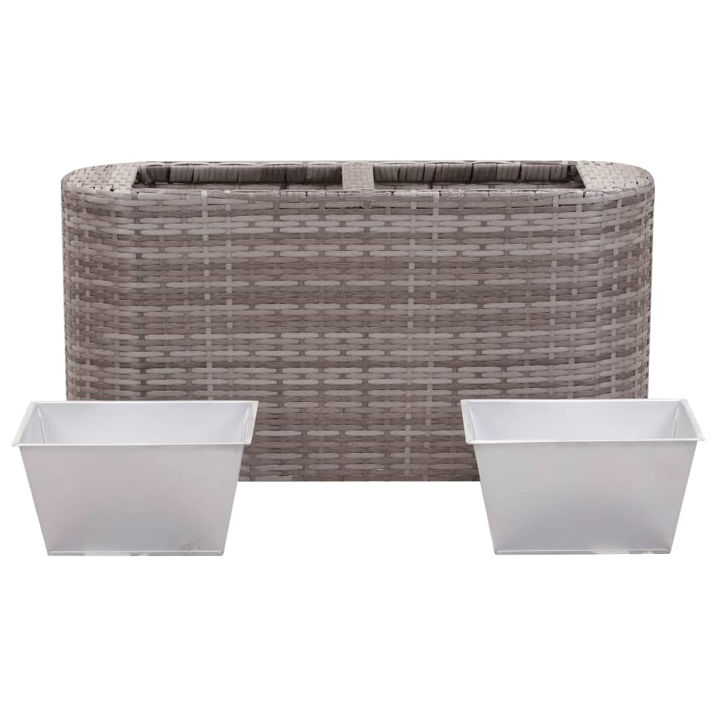 Letto Rialzato da Giardino 80x25x40 cm in Polyrattan Grigio