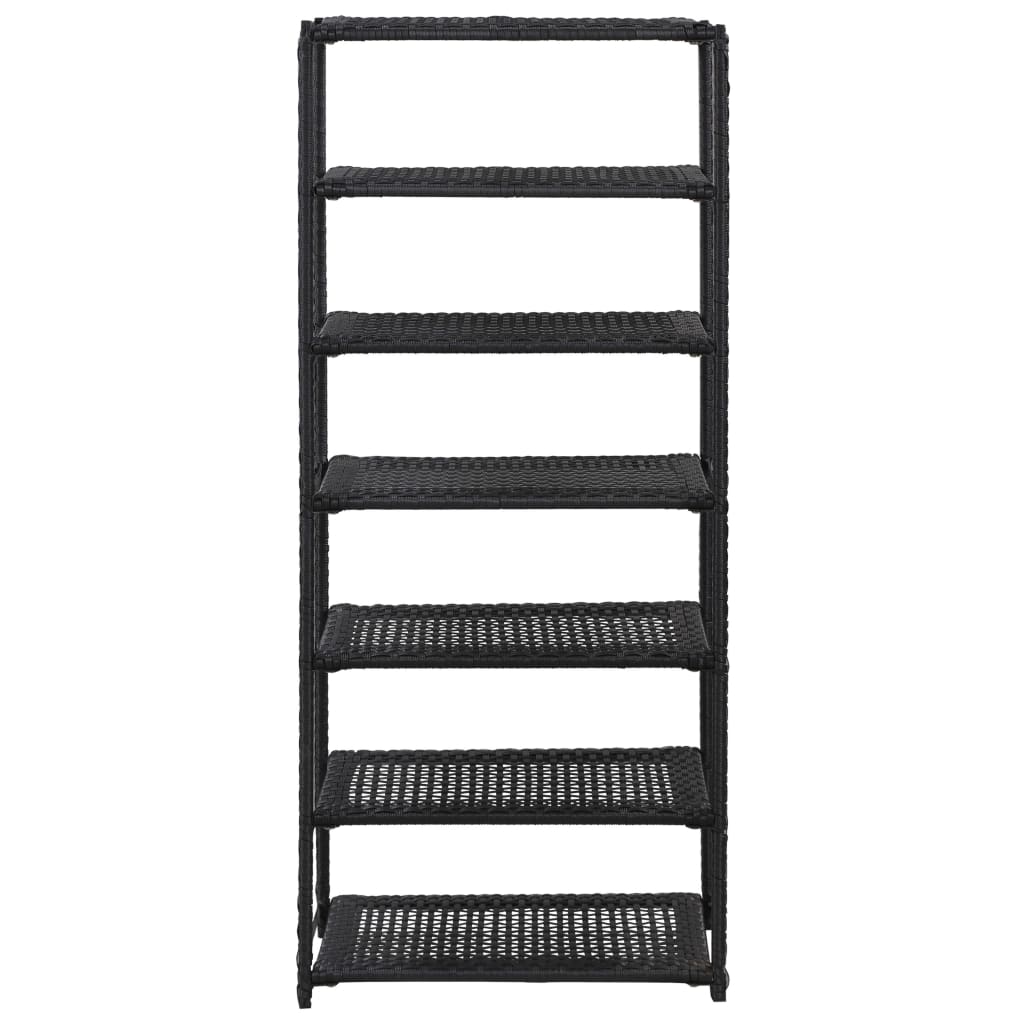 Scarpiera Nera 50x30x120 cm in Polyrattan