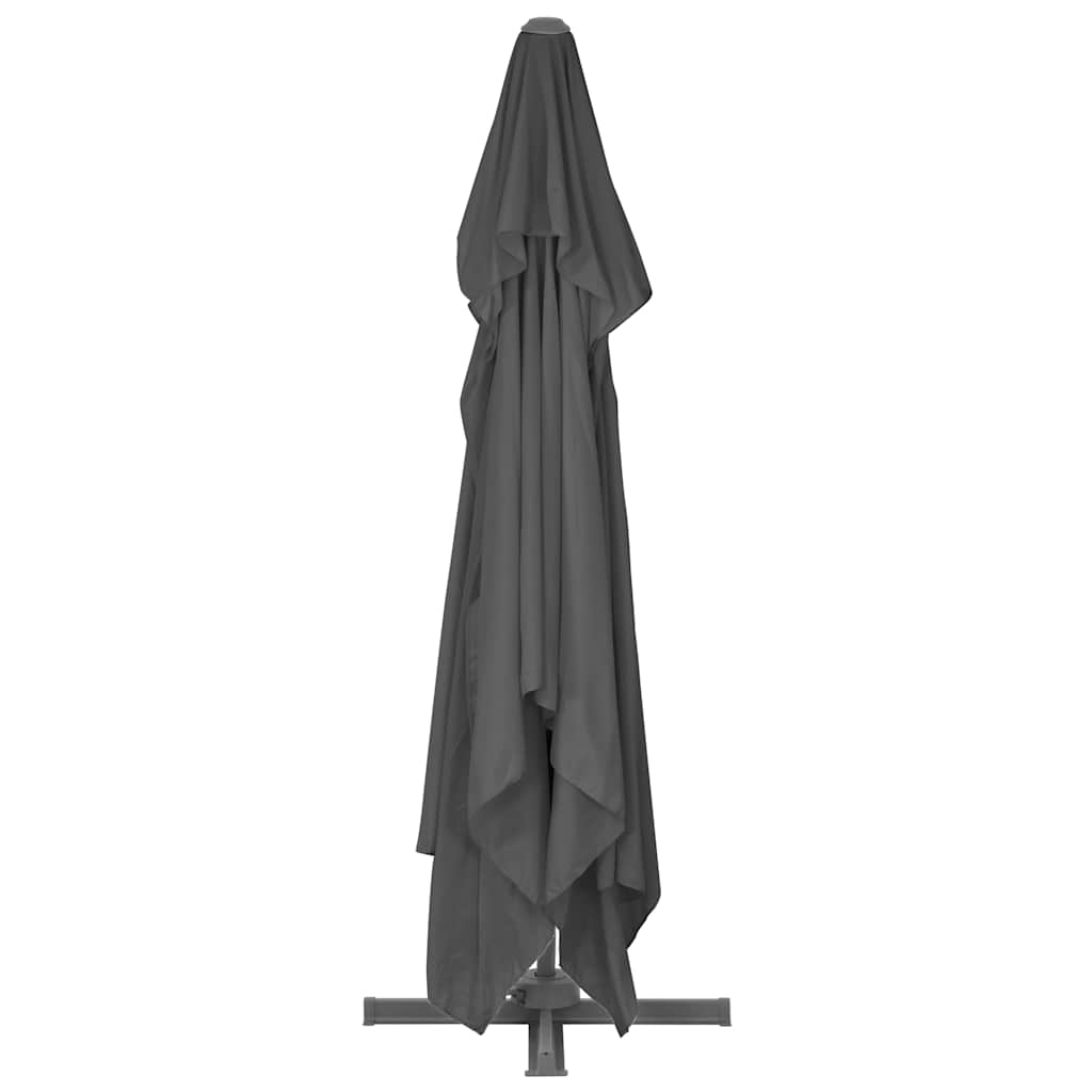 Ombrellone da giardino a sbalzo con palo in alluminio 4x3 m Nero