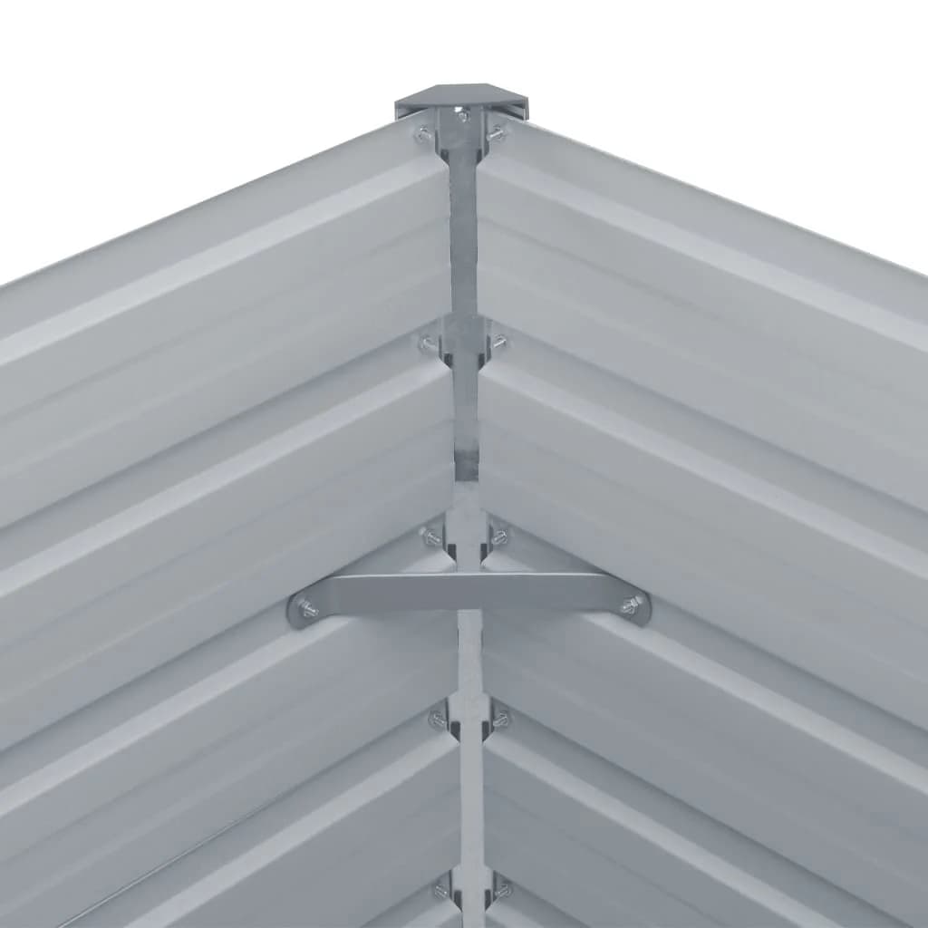 Letto di Coltura Rialzato 160x80x45cm in Acciaio Zincato Grigio