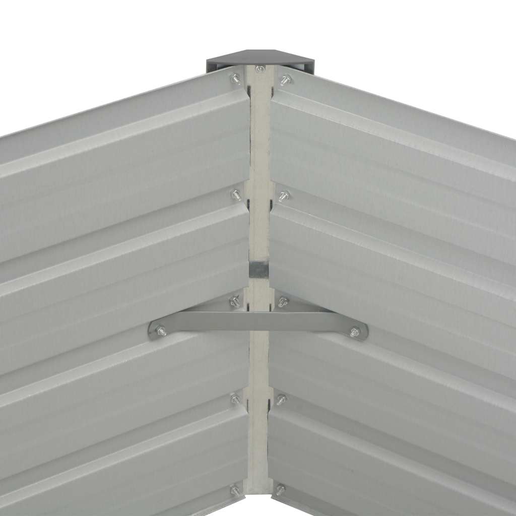 Letto di Coltura Rialzato 129x129x45 cm Acciaio Zincato Verde