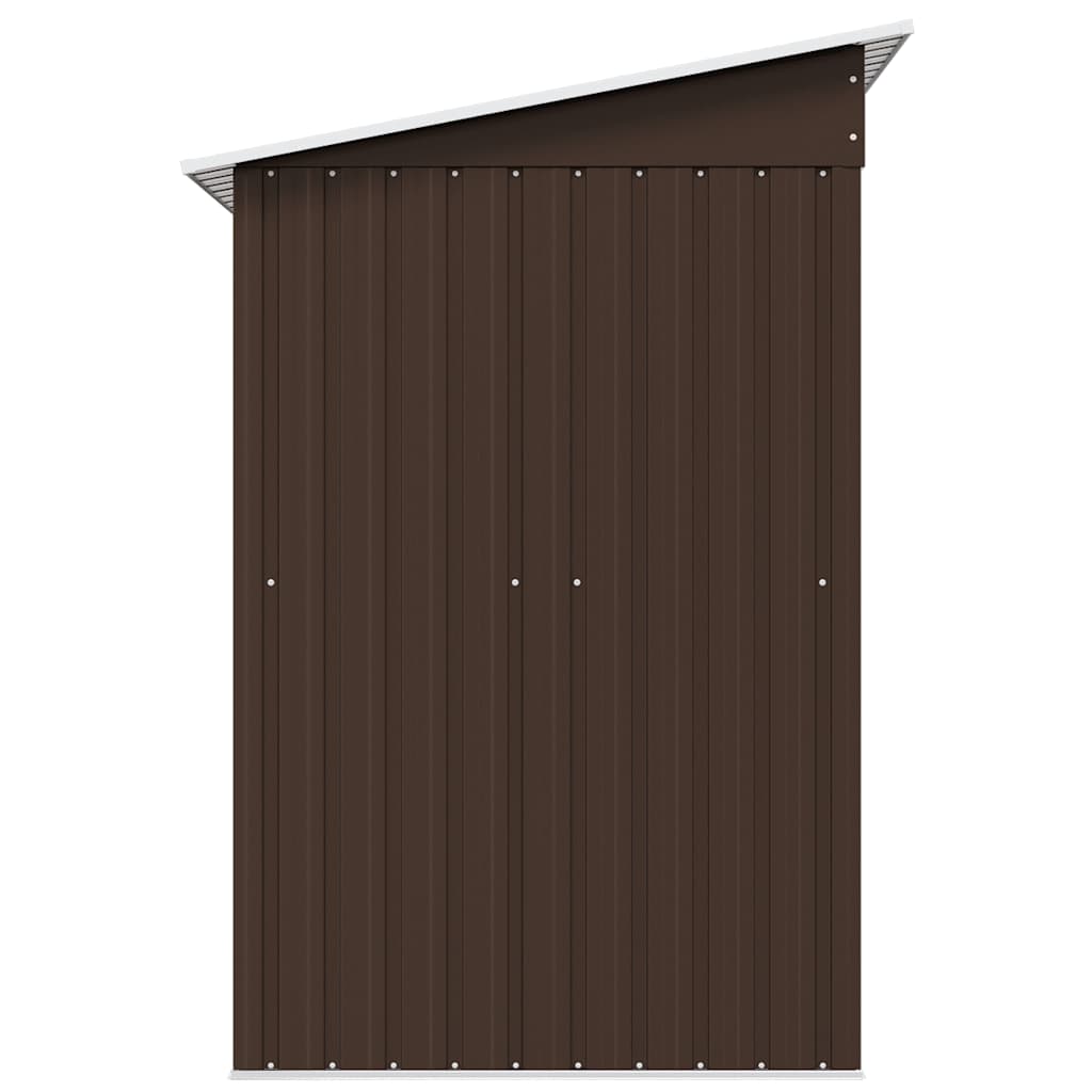 Capanno Attrezzi da Giardino Marrone 194x121x181 cm in Acciaio