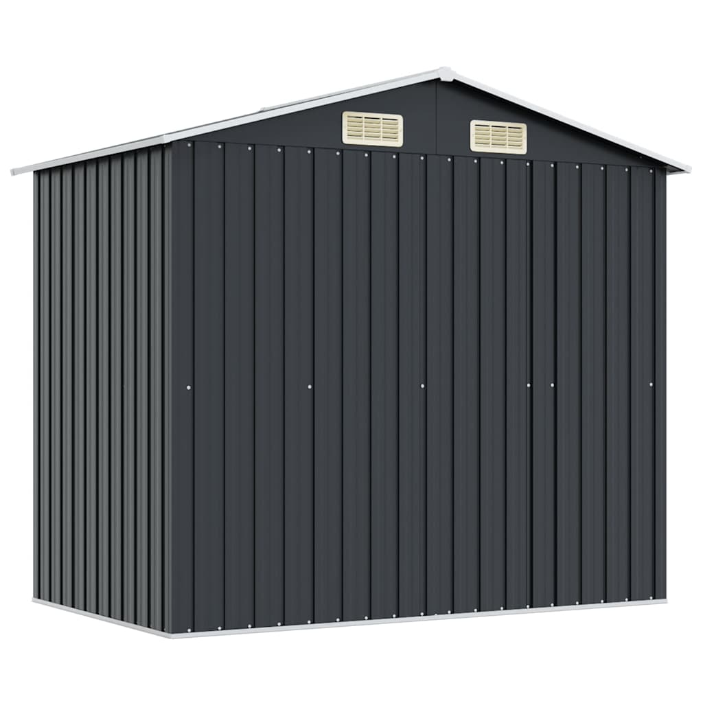 Capanno Attrezzi da Giardino Antracite Acciaio 204x132x186 cm