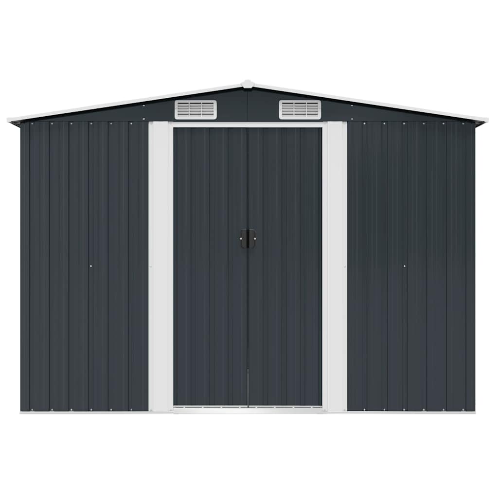 Capanno per Attrezzi Antracite in Acciaio 257x205x178 cm