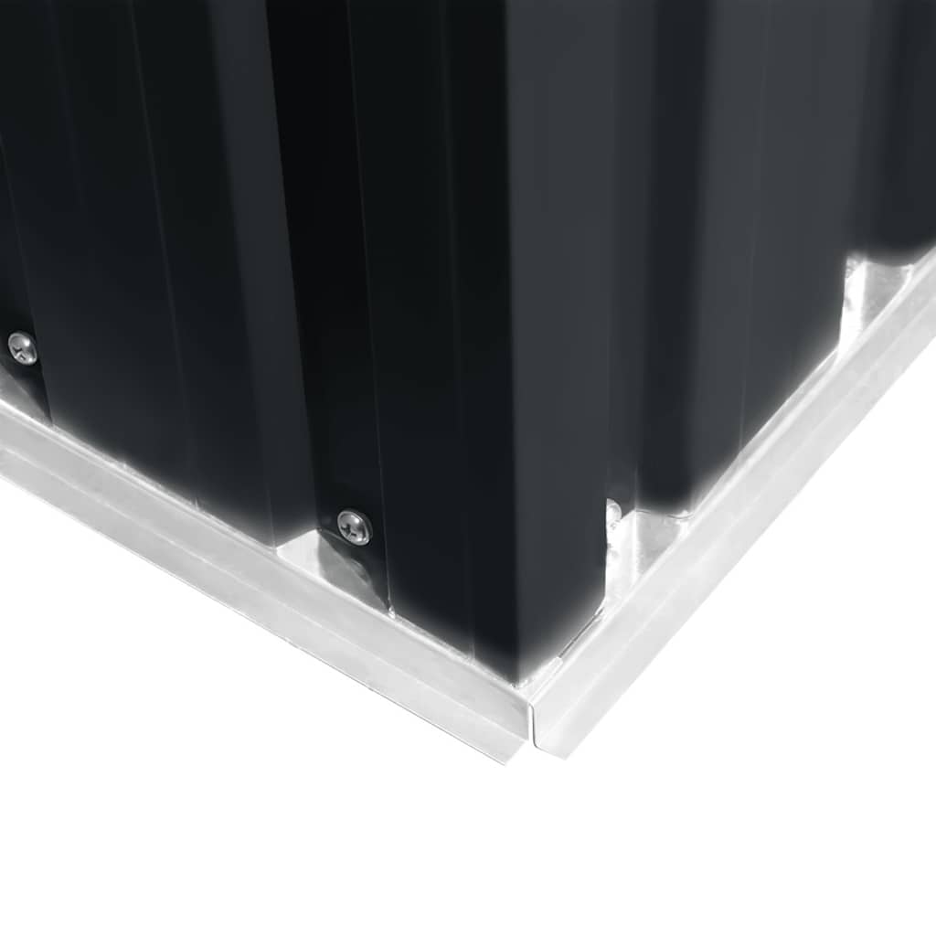 Capanno per Attrezzi Antracite in Acciaio 257x205x178 cm