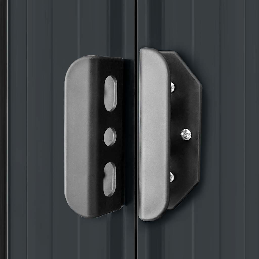 Capanno per Attrezzi Antracite in Acciaio 257x205x178 cm