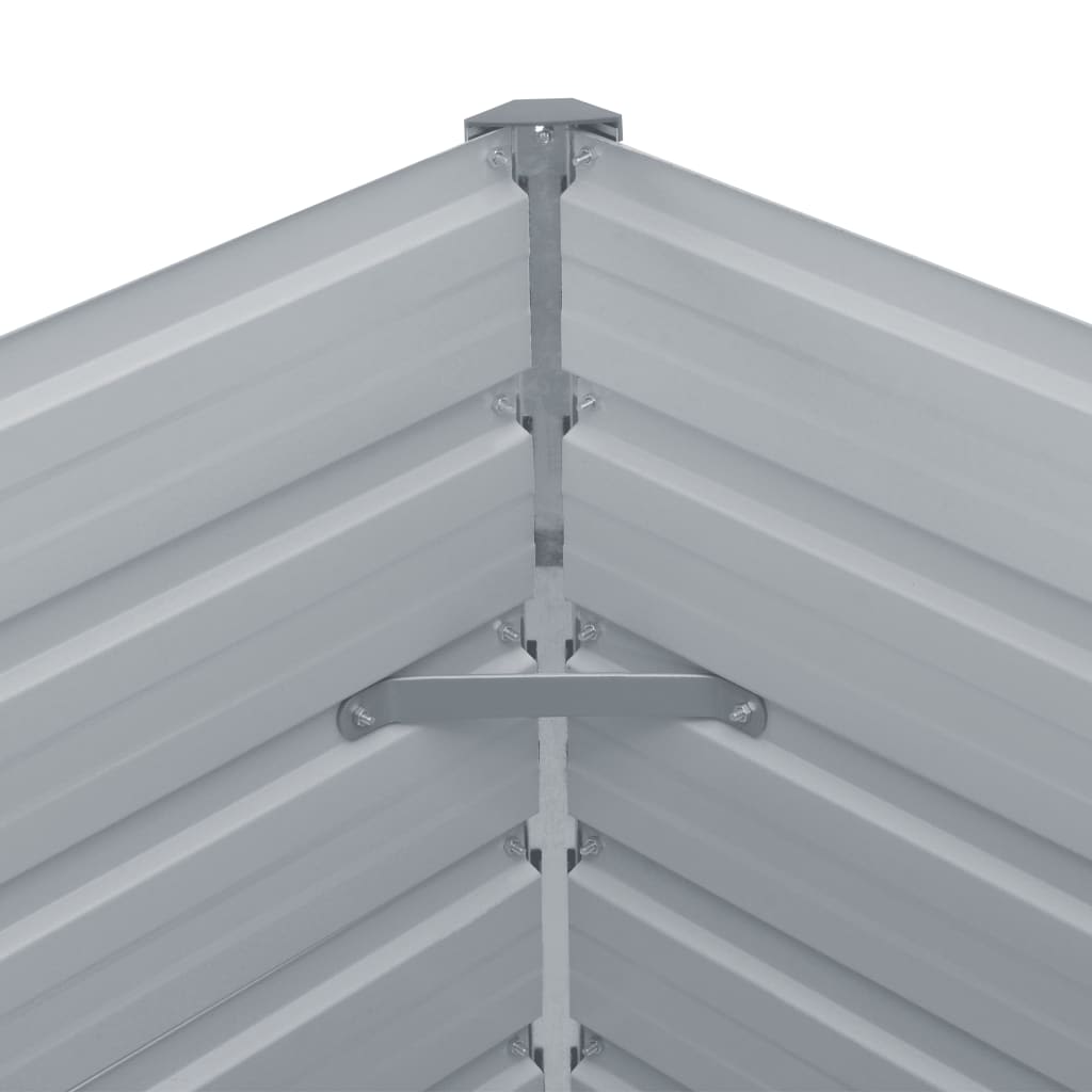 Letto Rialzato in Acciaio Zincato 240x40x77 cm Grigio