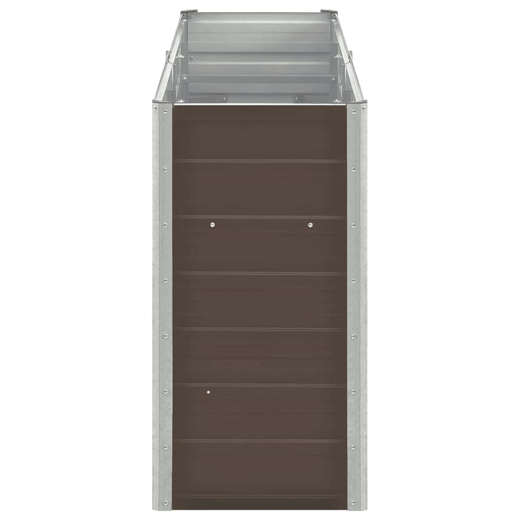 Letto Rialzato in Acciaio Zincato 240x40x77 cm Marrone