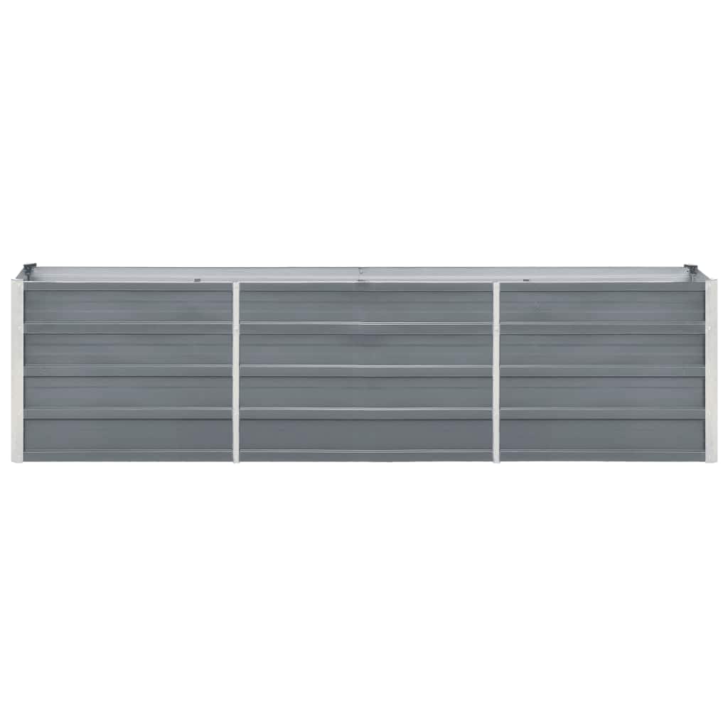 Letto Rialzato in Acciaio Zincato 240x40x45 cm Grigio