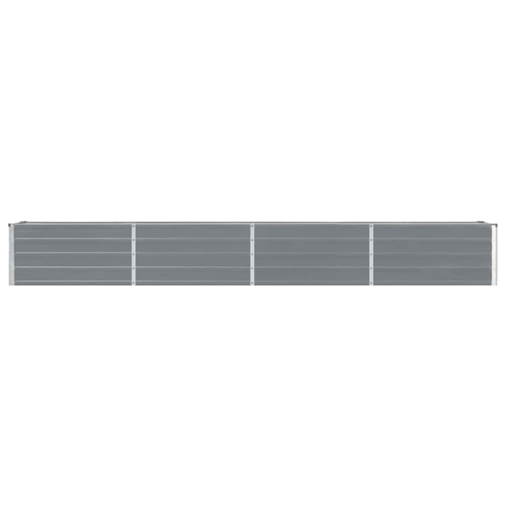 Letto Rialzato in Acciaio Zincato 320x40x45 cm Grigio