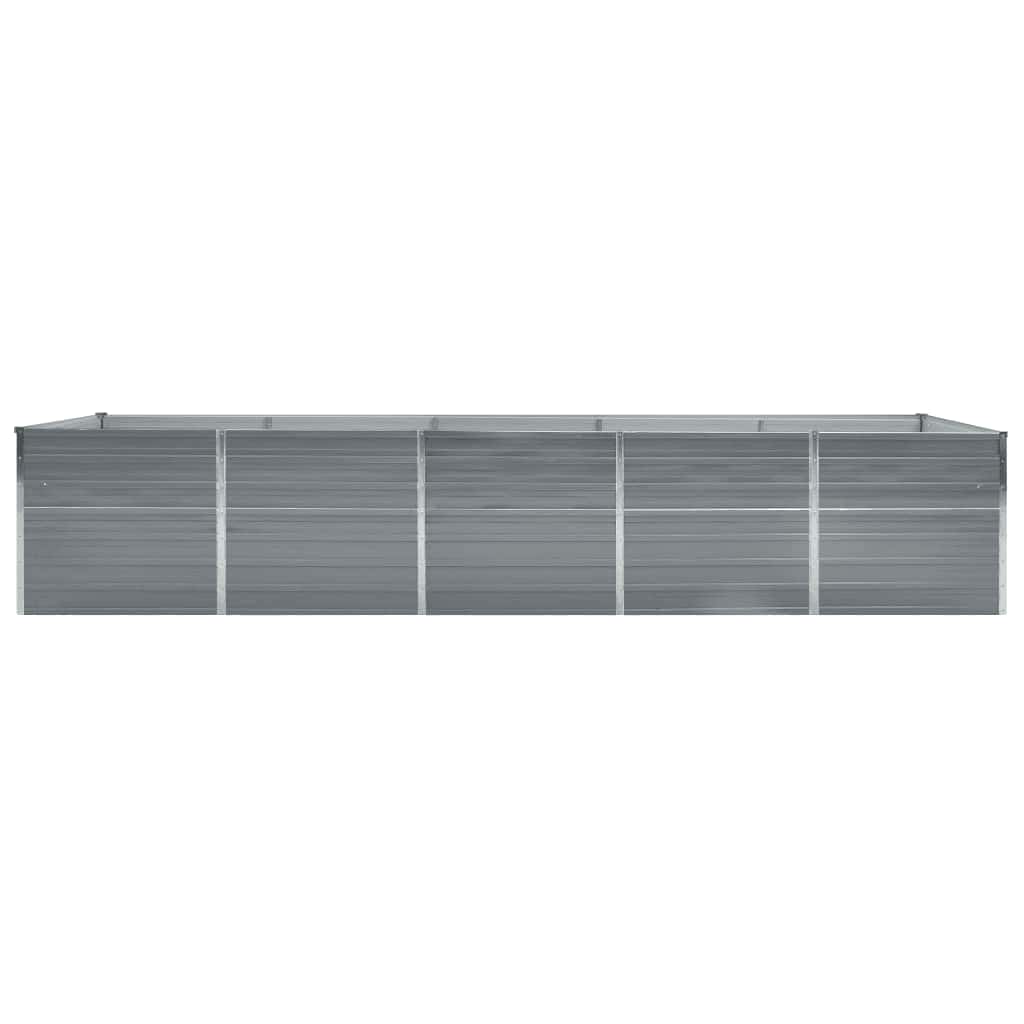 Letto Rialzato in Acciaio Zincato 400x80x45 cm Grigio