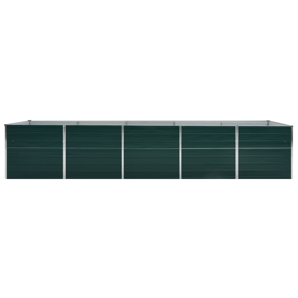 Letto Rialzato in Acciaio Zincato 400x80x45 cm Verde