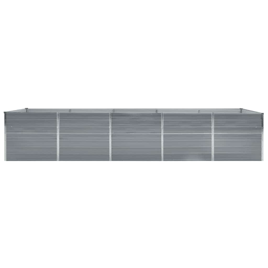 Letto Rialzato in Acciaio Zincato 400x80x77 cm Grigio