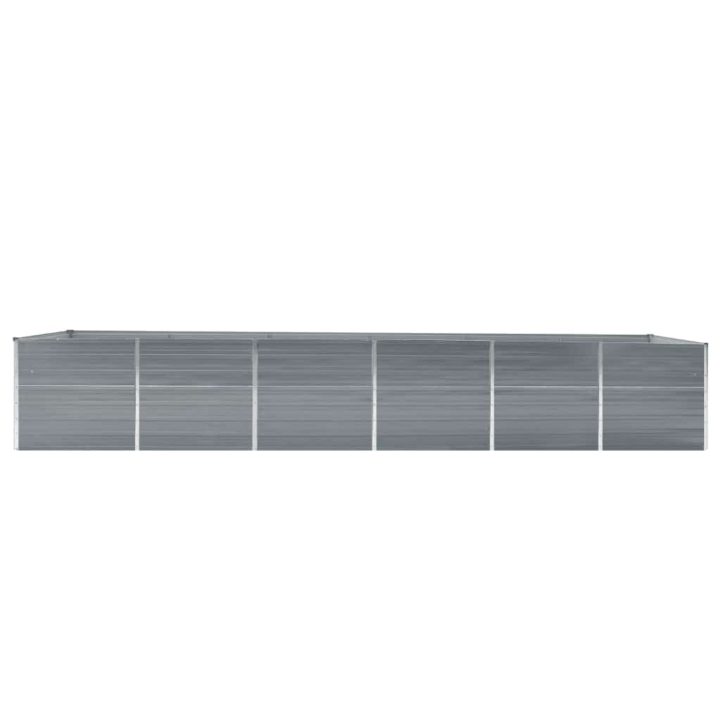 Letto Rialzato Giardino in Acciaio Zincato 480x80x77 cm Grigio